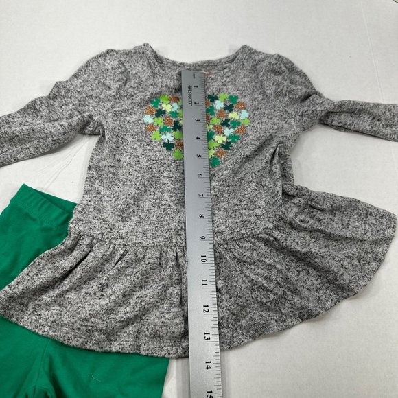 Cat And Jack Girl's Size 2T Dress And Pant Set Long Sleeve St. Patrick's New - Picture 11 of 16